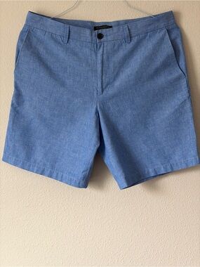 Banana Republic Men’s Blue 9 Inch Linen Blend Chino Aiden Shorts  Size 34x9